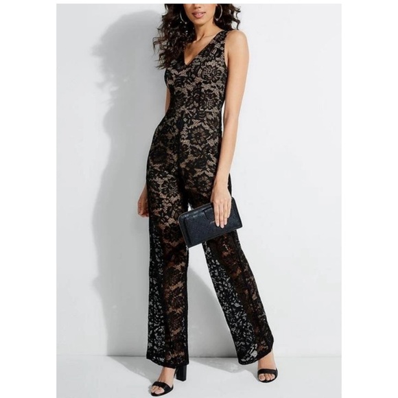 Guess Black Riona Lace jumpsuit - Picture 4 of 4